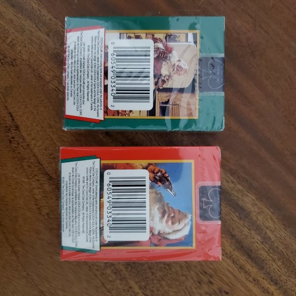 Coca Cola Christmas Santa 2 Sealed Card Decks with Collectible Tim 1995 Limited - Picture 7 of 7